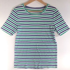 J.Crew Perfect Fit T-Shirt in Stripes - Large